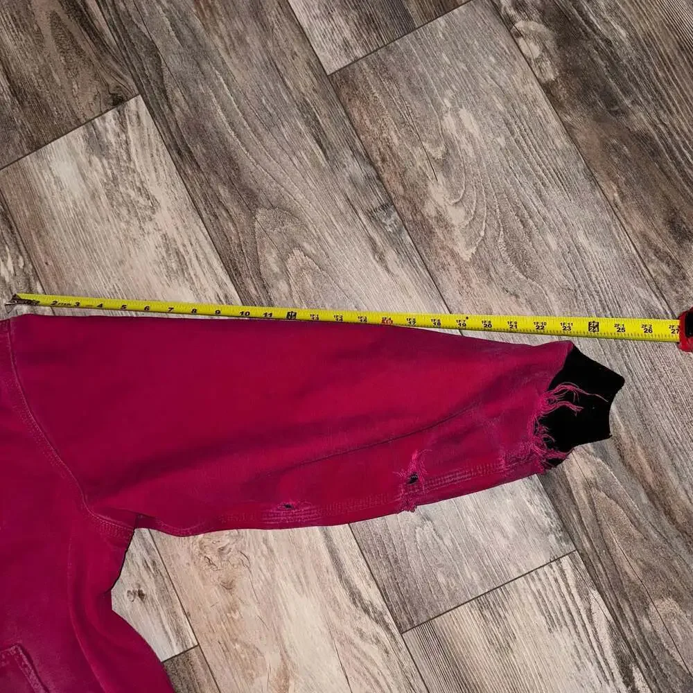 Vintage Y2K Carhartt red active hooded work wear jacket